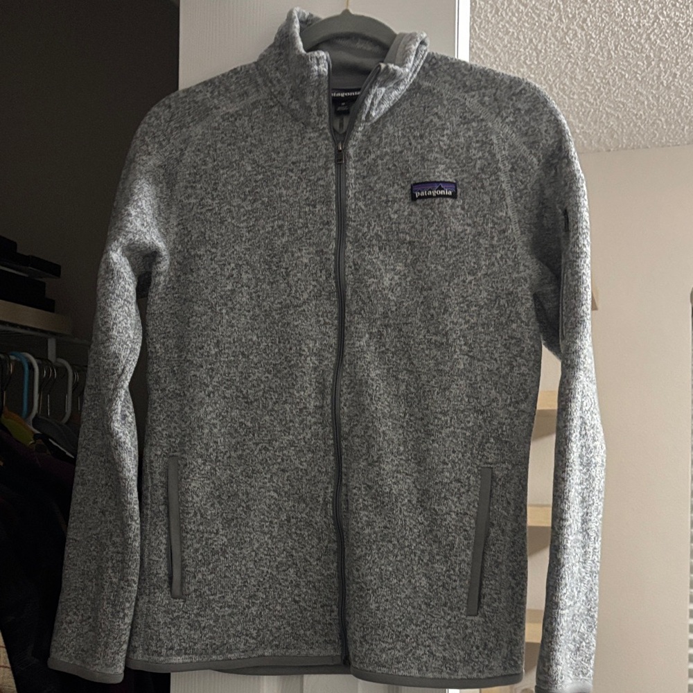 Patagonia Heathered Gray Zip-Up Fleece